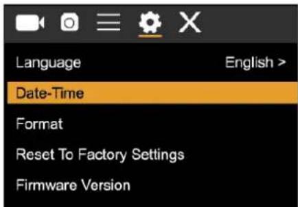 Language Date-Time Format Reset To Factory Settings Firmware Version