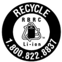 RECYCLE RBRC Li-ion™ 1.800.822.8837