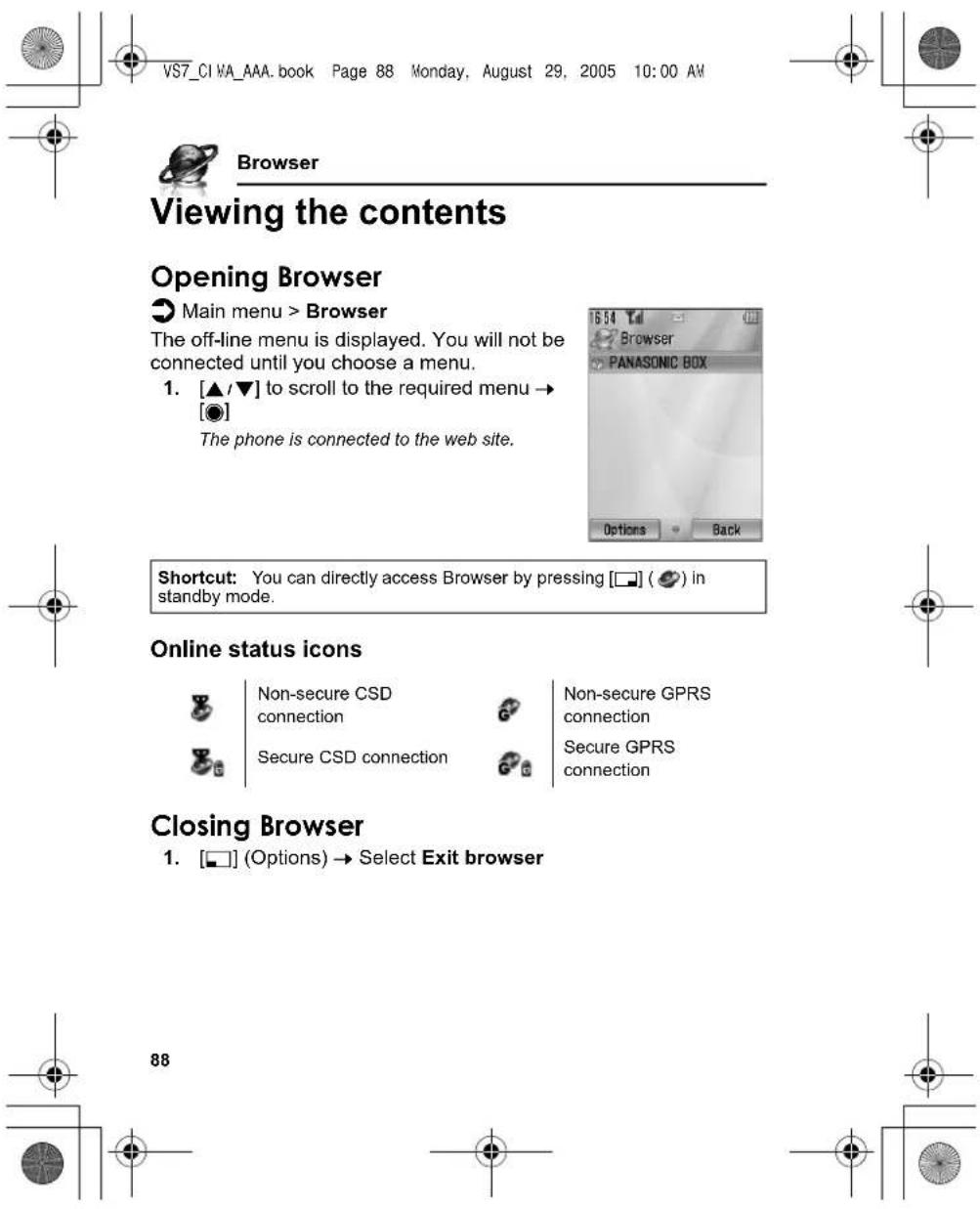 PANASONIC EB-VS7 - Direct key operation - 10