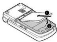 PANASONIC EB-VS7 - Inserting the battery - 1