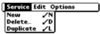 PALM Treo 90 - Service menu - 1
