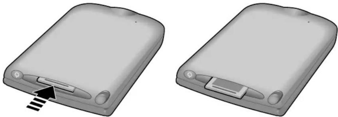 PALM Treo 90 - To insert and remove an expansion card: - 1