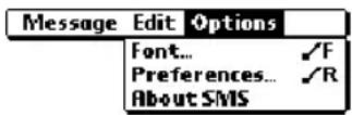 PALM Treo 90 - Options menus - 1
