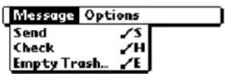 PALM Treo 90 - Message menus - 1