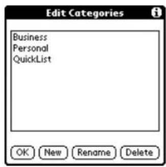 Edit Categories Business Personal QuickList OK New Rename Delete