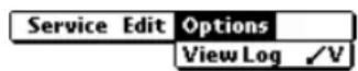 PALM Treo 90 - Options menu - 1