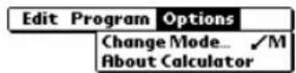 PALM Treo 90 - Options menus - 2