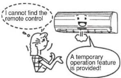 I cannot find the remote control! A temporary operation feature is provided!
