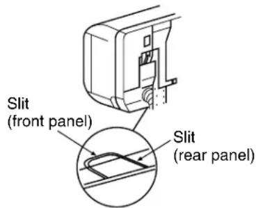Slit (front panel) Slit (rear panel)