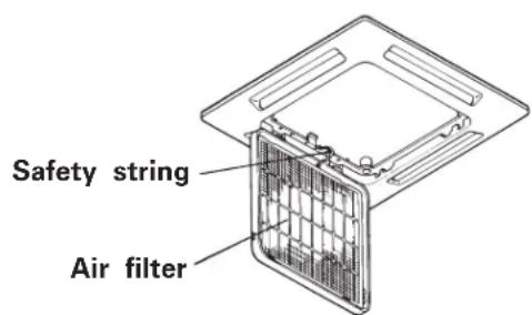 Safety string Air filter