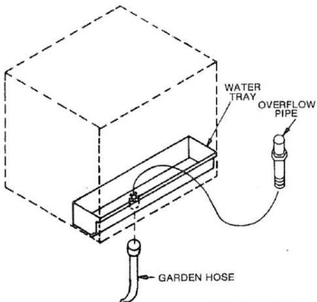 WATER TRAY OVERFLOW PIPE GARDEN HOSE