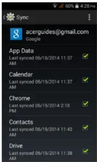 ACER Liquid Z205 - Synchronization - 1