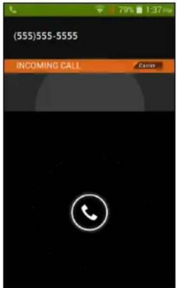 ACER Liquid Z205 - Answering or declining a call - 1