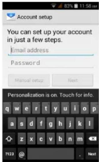 ACER Liquid Z205 - Setting up Email - 1