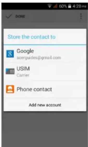 ACER Liquid Z205 - Adding a contact - 1