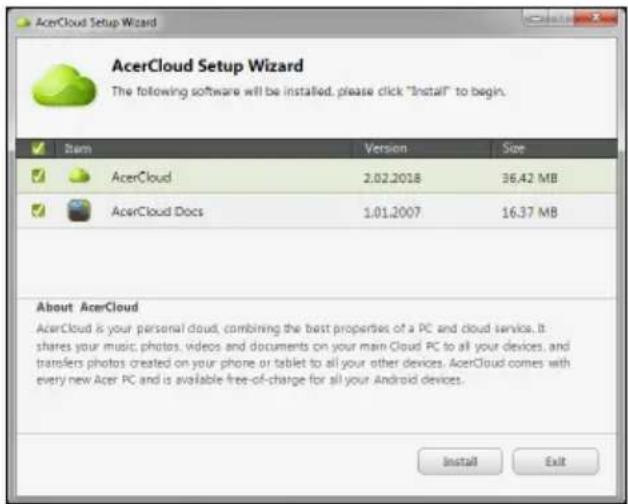 ACER Liquid Z205 - AcerCloud options - 1