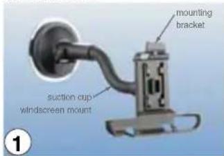 mounting bracket suction cup windscreen mount ①