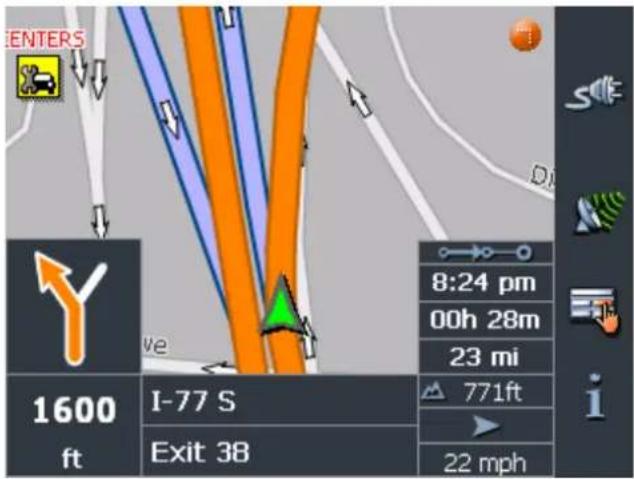 ENTERS 1600 ft I-77 S Exit 38 8:24 pm 00h 28m 23 mi 771ft 22 mph