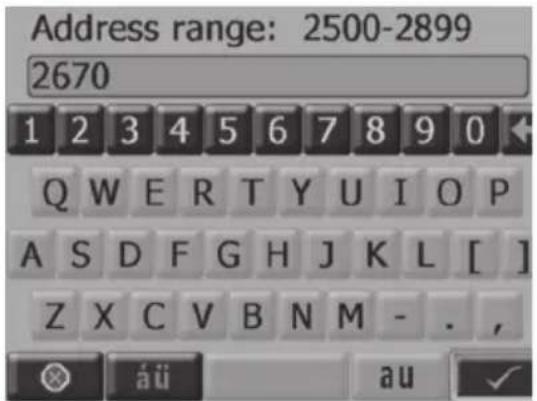 Address range: 2500-2899 2670 1 2 3 4 5 6 7 8 9 0 Q W E R T Y U I O P A S D F G H J K L [ ] Z X C V B N M - . ,