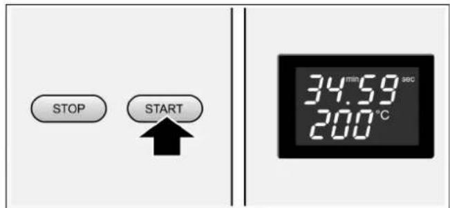STOP START 34.59 sec 200°C
