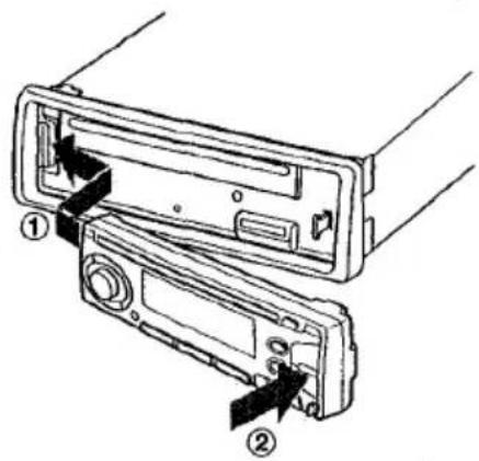 AIWA CDC-X115 YU - DETACHING AND ATTACHING THE FRONT PANEL - 3