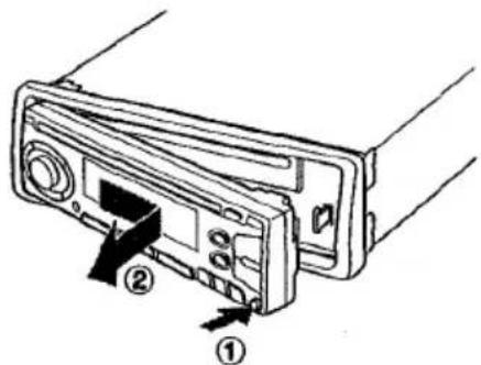 AIWA CDC-X115 YU - DETACHING AND ATTACHING THE FRONT PANEL - 2