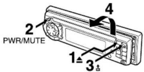 AIWA CDC-X317 - Detaching the front panel - 1