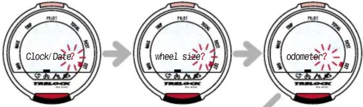 TRELOCK BB 3500 - Correcting preliminary settings and/or adjusting further settings - 2