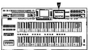 Front panel of a music player interface with keyboard, time, and control buttons