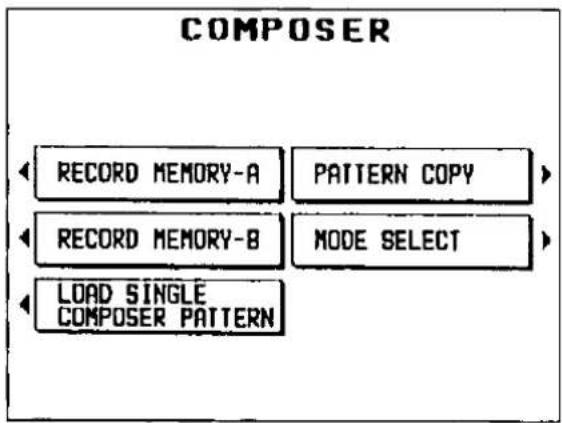 TECHNICS SX-F100 - COMPOSER menu - 2