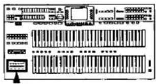 Scanned image of a vintage electronic circuit board with labeled components and control buttons