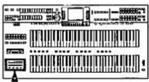 Scanned image of a vintage electronic device with labeled buttons, display screen, and control panel