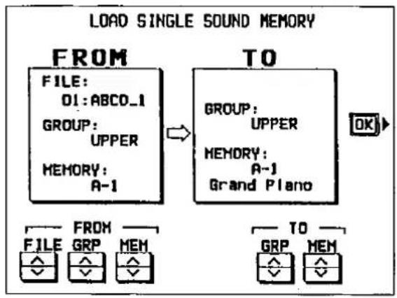 TECHNICS SX-F100 - LOAD SINGLE SOUND MEMORY - 1