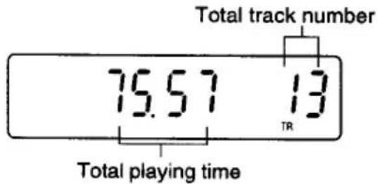 Total track number 75.57 13 TR Total playing time