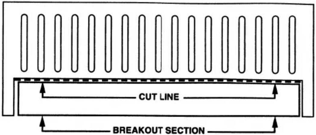 CUT LINE BREAKOUT SECTION