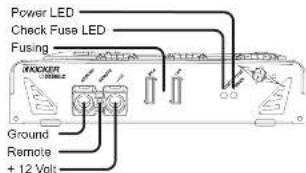 Power LED Check Fuse LED Fusing MOCKER Ground Remote + 12 Volt