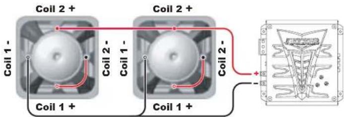 Coil 2 + Coil 1 - Coil 2 - Coil 1 - Coil 2 + Coil 1 + Coil 2 -