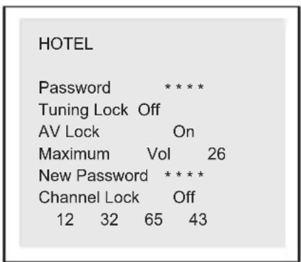 SHARP CT2110 - Meniu Hotel - 1