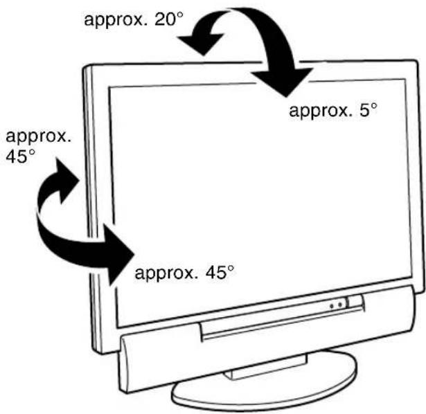 approx. 20° approx. 5° approx. 45° approx. 45°