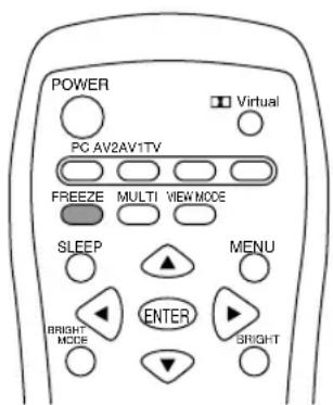 POWER PC AV2AV1TV FREEZE MULTI VIEW NODE SLEEP MENU ENTER BRIGHT MODE BRIGHT