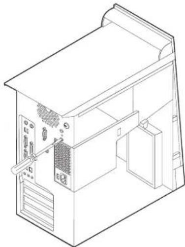 IBM 8309 - Installing a rope clip in Types 8307, 8308, 8310, 8311, 8314, and 8315 - 1