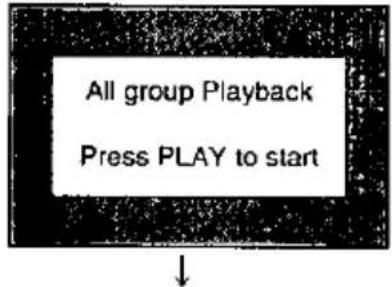 All group Playback Press PLAY to start