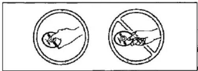 PANASONIC DVD-PA65 - ■ How to hold a disc - 1