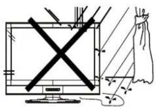 Diagram showing a computer monitor with a black X symbol crossed out, alongside a person holding a rope and a flag.