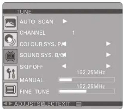 DENVER TFD-1506DVBT - SOUND MENU - 1