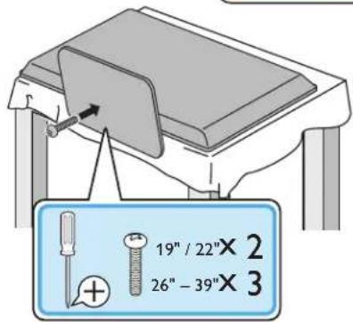 MAGNAVOX 22ME402V - Attaching the base - 2