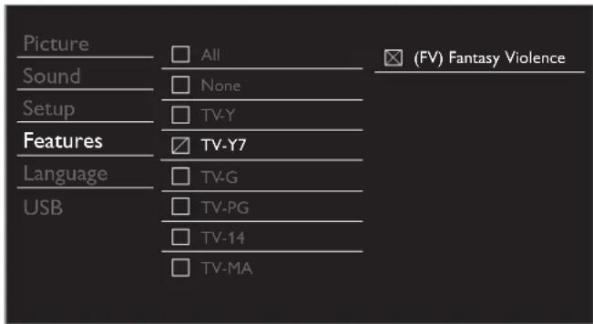 MAGNAVOX 22ME402V - US TV ratings lock - 2