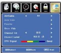 AirCable Air Split Frame Show Mode Channel no Channel Label DTV Signal Air Air Split Frame Show Mode Channel no Channel Label DTV Signal 50.0 KQ-E LB Good