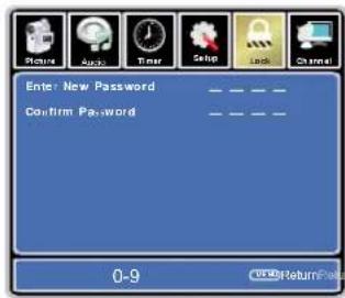 Enter New Password Confirm Password 0-9 ReturnField