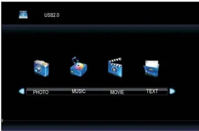USB2.0 PHOTO MUSIC MOVIE TEXT